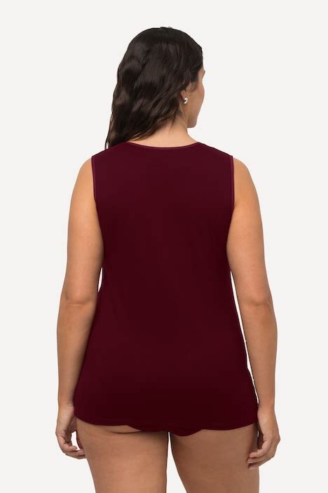 Maillot de corps col en V agrémenté de dentelle bretelles larges Sous vêtements Lingerie