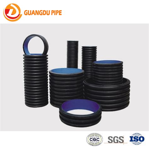 Plastic Pe Pvc Hdpe Corrugated Pipe With Double Wall And Single Wall