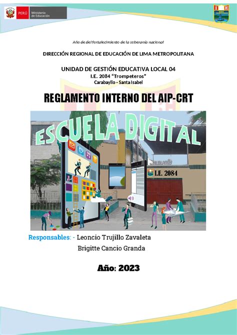 Reglamento Interno DEL AIP CRT Año de del fortalecimiento de la