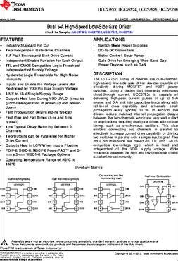 Ucc Dgnr Datasheet Dual A High Speed Low Side Power Mosfet