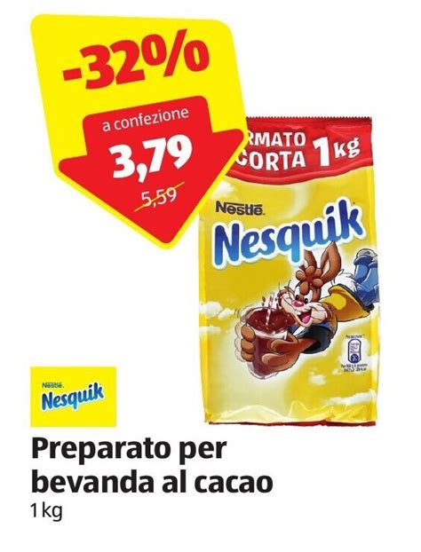 Offerta Nestlé Nesquik Preparato per bevanda al cacao 1 kg nel