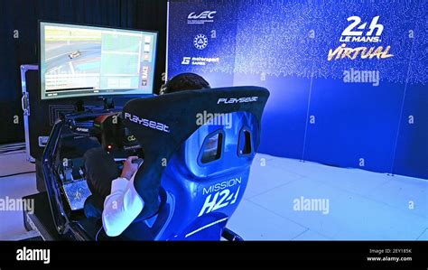 Driver In His Simulator During The 24 Hours Of Le Mans Virtual 24