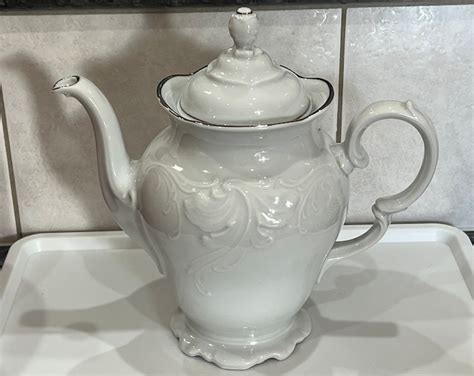 Vintage Wawel Coffeeteapot Harbro Fine Porcelain Made In Poland Etsy