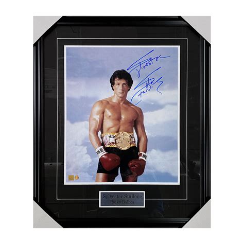 Sylvester Stallone Rocky Framed Autographed 16x20 Photo