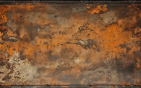 Ai Generated Rusted Metal Panel Grunge Texture Background Corrosion