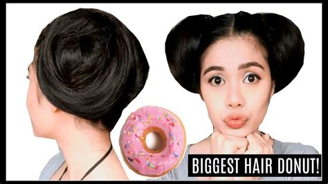 Attempting To Make The Biggest Hair Bun On My Hair Donut Bun