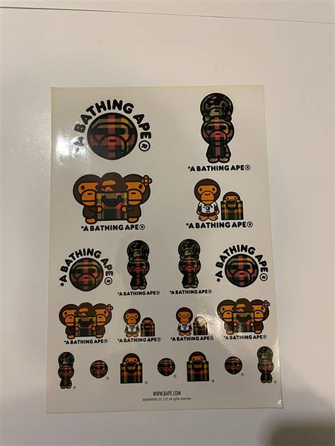 Bape Bape sticker sheet bundle | Grailed