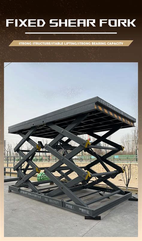 Professional 5000kg Capacity Fixed Hydraulic Scissor Car Lift