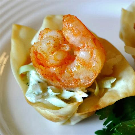 Recipe—shrimp Taco Cups With Creamy Cilantro Lime Sauce