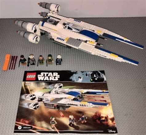 Lego 75155 Star Wars Rebel U Wing Fighter Complete Set Minifigures