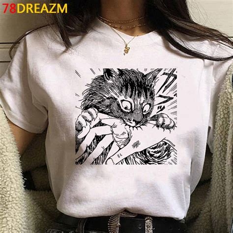 Junji Ito Tomie Shintaro Kago Camiseta Mujer Impresi N Vintage