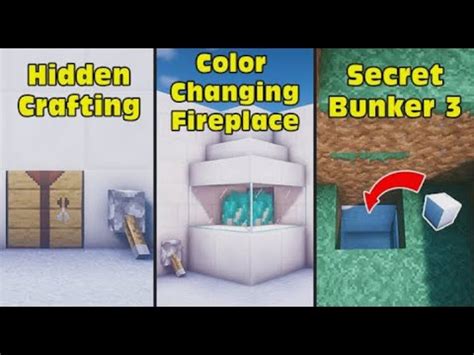 Redstone Minecraft Build Hacks Secret Base Hidden Crafting Table