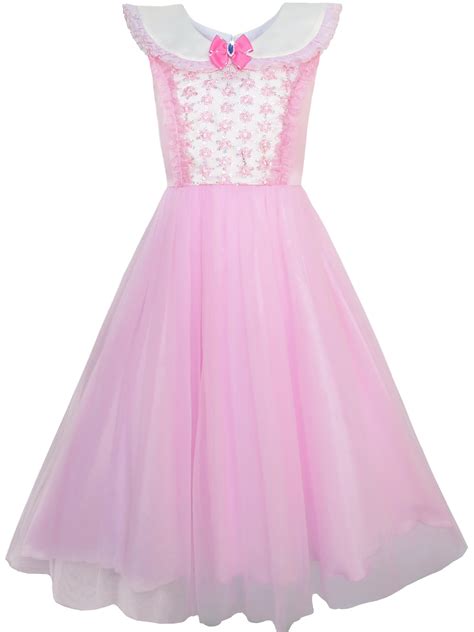 Girls Dress Pink Princess Costume Cinderella Fancy Birthday Ball 7 ...