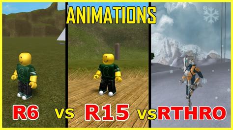 R6 And R15 And Rthro Animations In 1 Minute Roblox Youtube