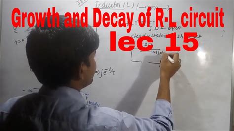 Lec 15 Growth And Decay Of Current In L R Circuit Jee Neet Rl Circuir Inductor In Hindi