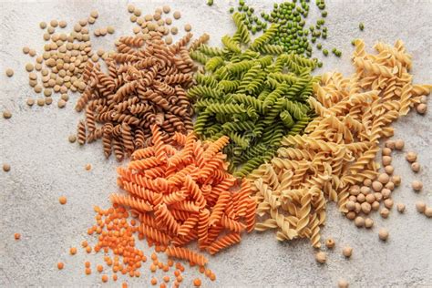 A Variety Of Fusilli Pasta From Different Types Of Legumes Gluten Free