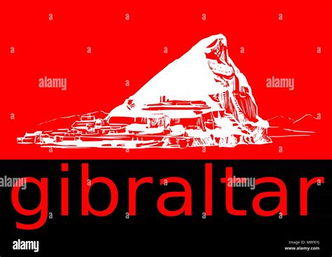 Aerial View Gibraltar Stock Vector Images Alamy