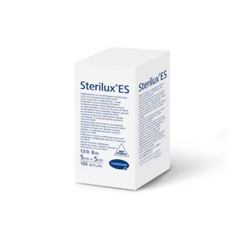 Sterilux ES kompresy niejałowe z gazy 13 nitkowe 8 warstwowe 5 cm