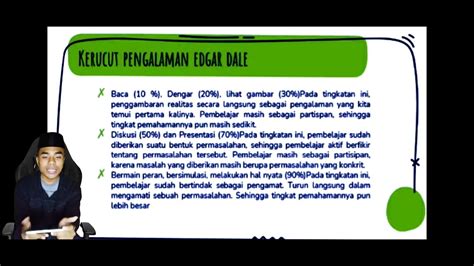 Teori Kerucut Pengalaman Edgar Dale Youtube