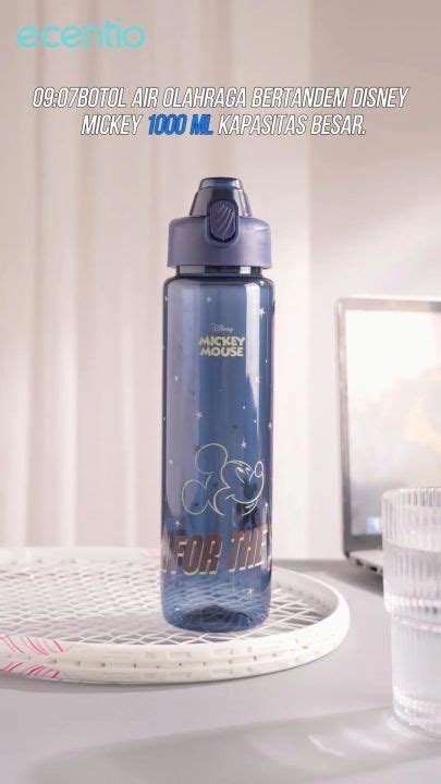 15k Voucherecentio Botol Minum Disney Micky 1000ml Portable Botol Air