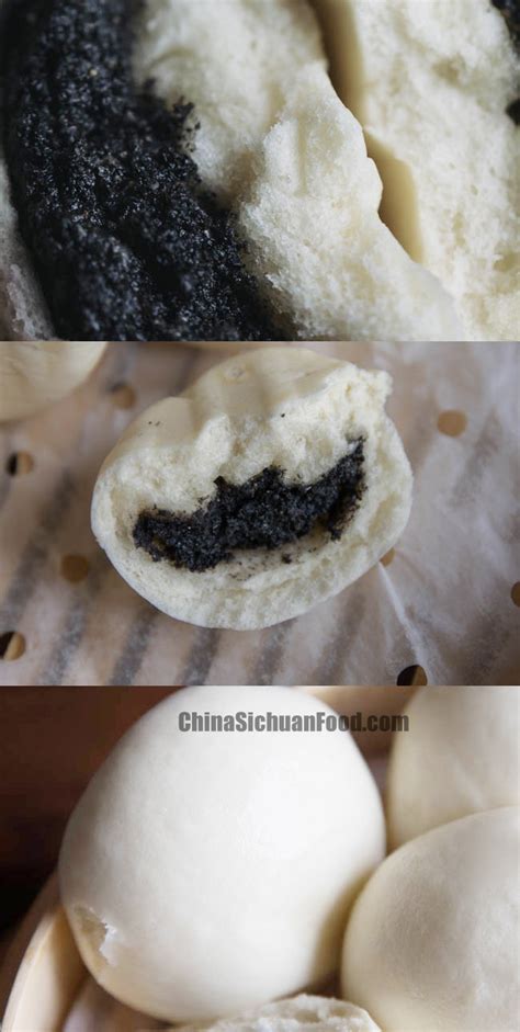 Black Sesame Buns - China Sichuan Food