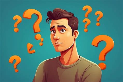 Premium Photo Man Is Thinking Question Mark Vector Illustration In