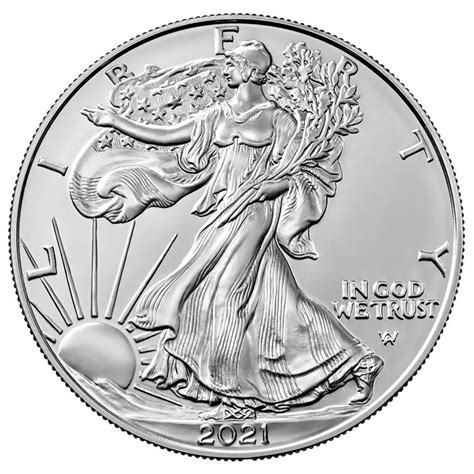 Burnished 2021-W Type 2 Silver Eagle Original Mint Box | Golden Eagle Coins