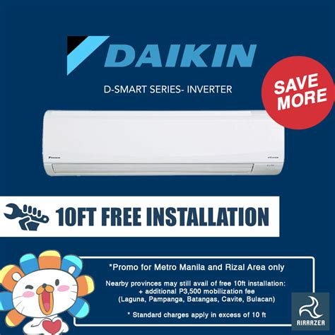 Daikin Split Type Inverter Aircon 2hp D Smart Series Ftkq50tvm Rkc50qvm