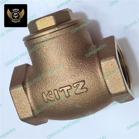 Jual Swing Check Valve Inch Kitz Drat Kuningan Klep Tabok