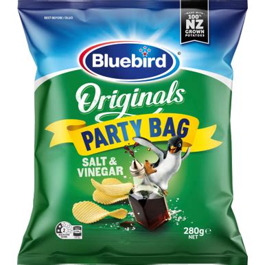 Bluebird Originals Salt & Vinegar Potato Chips 280g - SPOIL.co.nz