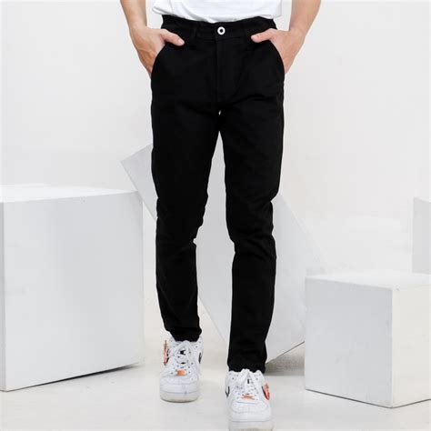 Jual Bapin Alpha Chino Long Pants Black Shopee Indonesia