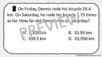 Number System Calculator Active EOG Review Questions Grade 7 Math