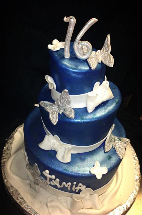 Baking With Roxanas Cakes Sweet 16 Butterfly Themed Birthday Cake