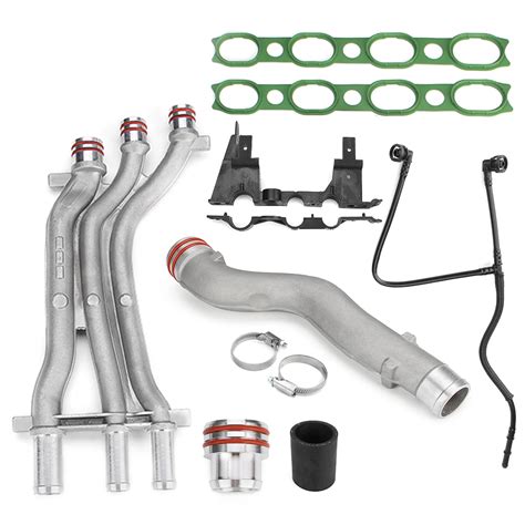 Car Aluminum Coolant Pipe Upgrade Repair Kit For Porsche Cayenne V