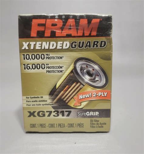 Fram Xtended Guard Xg Oil Filter For Synthetic Oil Mile