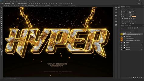 Photoshop Gold Bling Bling Text Effect Youtube