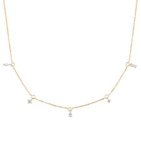 Collier Esmée plaqué or 18k Bijoux Argent Doré