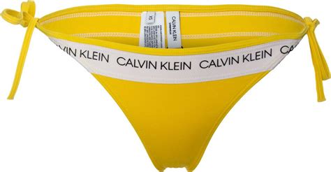 Calvin Klein CK Logo Side Tie Bikini Bottom Habanero Gold Pris