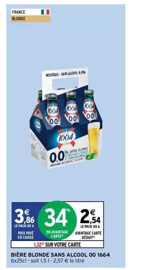 Promo Bi Re Blonde Sans Alcool Chez Intermarch Hyper Icatalogue Fr