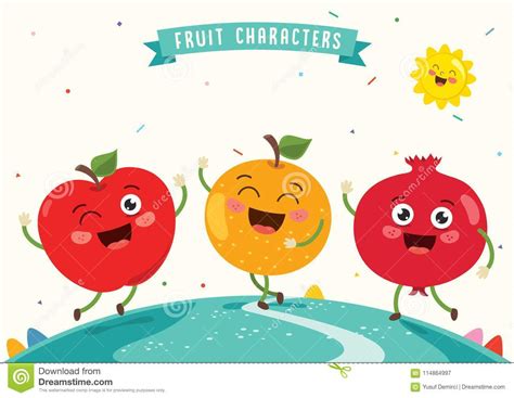 Ejemplo Del Vector De Los Caracteres De La Fruta Ilustraci N Del Vector