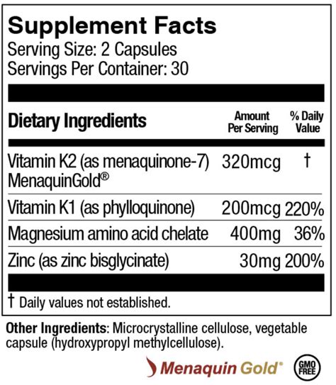 Megaquinone K2 7 Vitamin K2 Ultra Absorption Complex