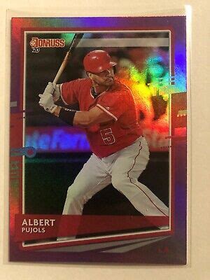 2020 Donruss Purple Foil Albert Pujols Los Angeles Angels EBay