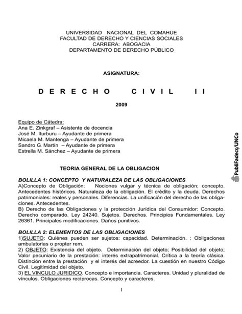 Derecho Civil Ii Facultad De Derecho Y Ciencias Sociales