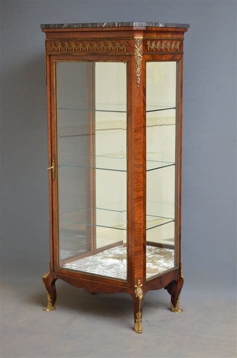 French Rosewood Display Cabinet Vitrine - Antiques Atlas