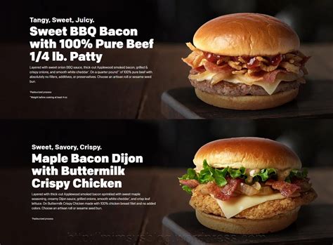 McDonalds Signature Crafted Recipes Sweet BBQ Bacon Maple Bacon