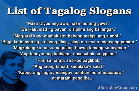 Slogan About Education Tagalog