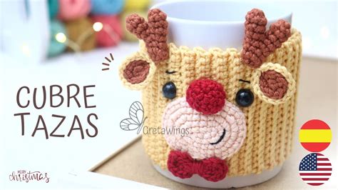 COMO TEJER CUBRE TASAS A CROCHET Decora esta navidad tu taza de té