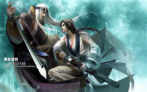 Hd Wallpaper Fantasy Warrior Chinese Man Sword Wallpaper Flare