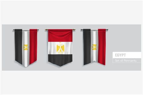 Egypt Pennants Vector Set