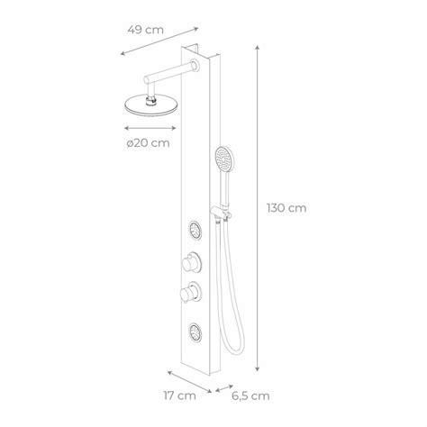 Colonna Doccia Idromassaggio K O Lusso Health X X Cm Con Getti